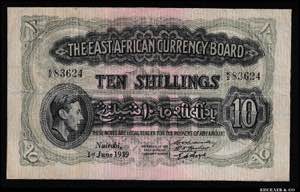 East Africa 10 Shillings ... 
