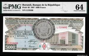 Burundi 5000 Francs 1997 ... 