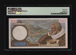 France 100 Francs 1939 PMG 63 P# 94b; UNC