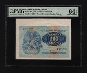 Estonia 10 Krooni 1940 ... 