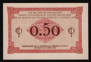 France 50 Centimes 1920 Chambre de Commerce ... 