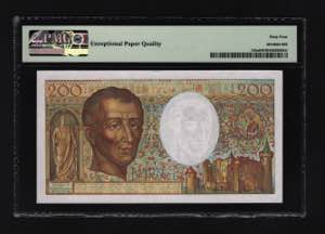 France 200 Francs 1992 PMG 64 EPQ P# 155a; ... 