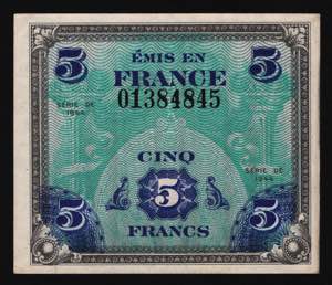 France 5 Francs 1944 P# ... 