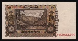 Germany - Third Reich 20 Reichsmark 1939 P# ... 