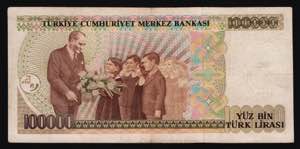 Turkey 100000 Lirasi 1970 C Rare Prefix P# ... 