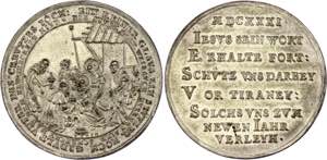 Danzig Ladislaus IV WM Nativity Medal 1631 ... 