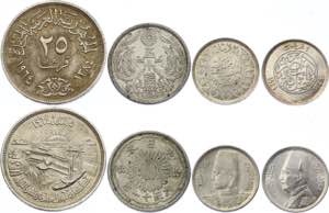 World Lot of 4 Silver Coins 1929 - 1964 ... 