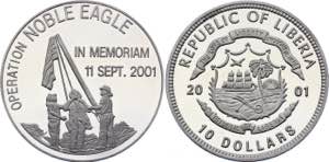 Liberia 10 Dollars 2001 Operation Noble ... 