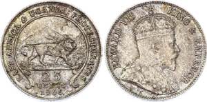 East Africa 25 Cents 1906 KM# 3; Silver; ... 