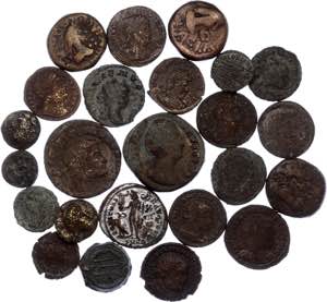 Ancient World Unsearched Lot of 24 Coins ... 