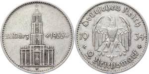 Germany - Third Reich 2 Reichsmark 1934 G ... 