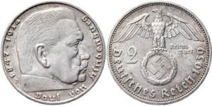 Germany - Third Reich 2 Reichsmark 1939 E ... 