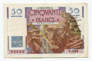 France 50 Francs 1950 P# ... 