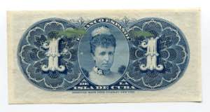 Cuba 1 & 5 Pesos 1896 P# 47a; 48b; VF