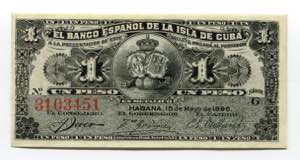 Cuba 1 & 5 Pesos 1896 P# ... 