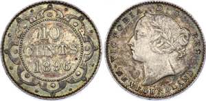 Canada Newfoundland 10 Cents 1896 KM# 3; ... 
