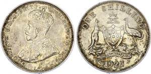 Australia 1 Shilling 1925 KM# 26; Silver; ... 