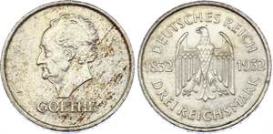 Germany - Third Reich 3 Reichsmark 1932 A ... 