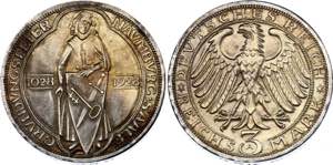 Germany - Weimar Republic 3 Reichsmark 1928 ... 