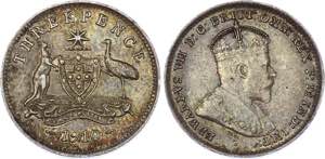 Australia 3 Pence 1910 KM# 18; Silver; ... 