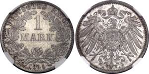 Germany - Empire 1 Mark 1915 A NGC MS 64 KM# ... 