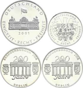 Germany Lot of 4 Silver Medals 1991 - 2005 ... 