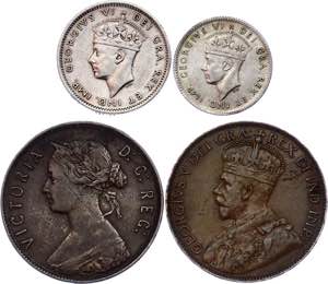 Canada Newfoundland 2 x 1 & 5 10 Cents 1873 ... 