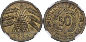 Germany - Weimar Republic 50 Rentenpfennig ... 