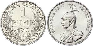 German East Africa 1 Rupie 1910 J Buckled ... 