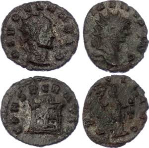 Roman Empire Lot of 2 Coins Claudius II & ... 