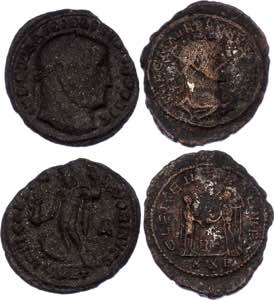 Roman Empire Lot of 2 Coins AE Licinius & ... 