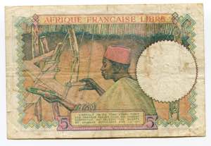 French Equatorial Africa 5 Francs 1941 (ND) ... 