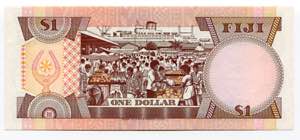 Fiji 1 Dollar 1980 (ND) P# 76a; UNC