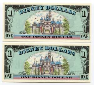 United States 2 x Disney 1 Dollar 1987 ... 