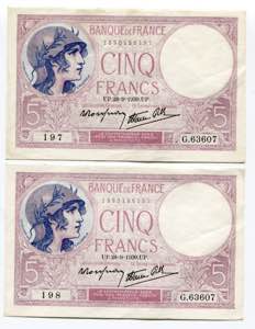 France 5 Francs 1939 ... 