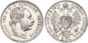 Austria 1 Florin 1879 KM# 2222; Silver; ... 