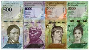 Venezuela Lot of 8 Banknotes 2012 - 2018 ... 