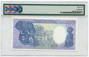 Cameroon 1000 Francs 1990 PMG 64 P# 26b; # ... 