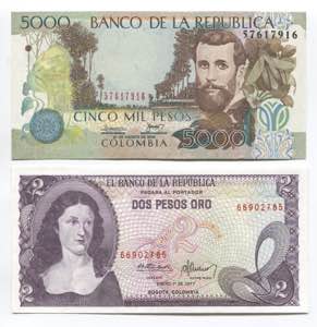 Colombia 2-5000 Pesos ... 