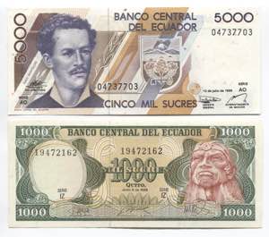 Ecuador 1000 & 5000 ... 