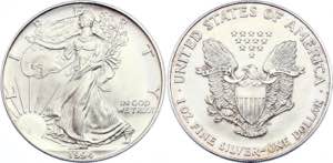 United States 1 Dollar 1994 KM# 273; Silver; ... 