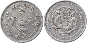 China Kirin 20 Cents 1905 LM# 559; Silver ... 