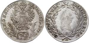Austria 20 Kreuzer 1786 B KM# 2069; Silver ... 