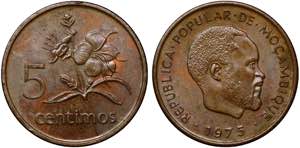 Mozambique 5 Centimos 1975 KM# 92; Never ... 
