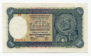 Slovakia 100 Korun 1940 ... 