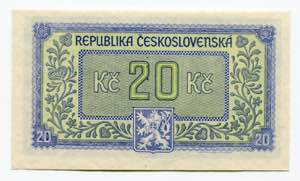 Czechoslovakia 20 Korun 1945 (ND) Specimen ... 
