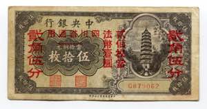China 50 Coppers 1928 ... 