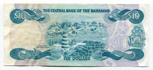 Bahamas 10 Dollars 1984 (ND) P# 46b; VF+/XF-