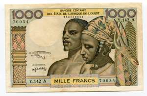 Ivory Coast 1000 Francs ... 