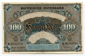 Germany - Empire Bayern 100 Mark 1900 P# ... 